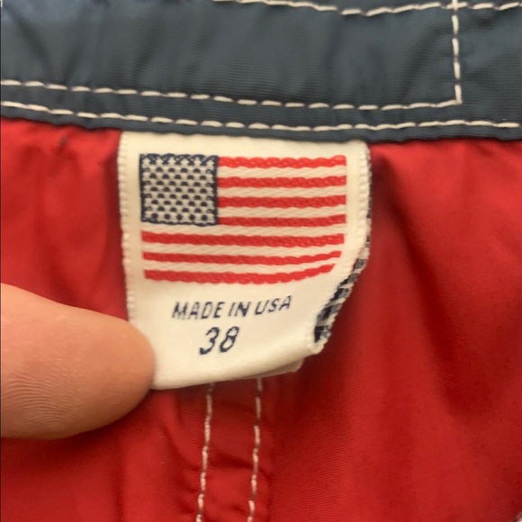 Birdwell Beach Britches 311 Mens 38 AMERICAN FLAG Swim Shorts USA Dated 2016 - Picture 6 of 10